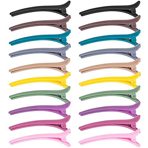 MELLIEX 20 Stück Haarspangen, Abteilklammern Friseur Combi-Clip Haarclips Damen Hair-Clips Krokodil Haarklammern aus Kunststoff Bunte von MELLIEX