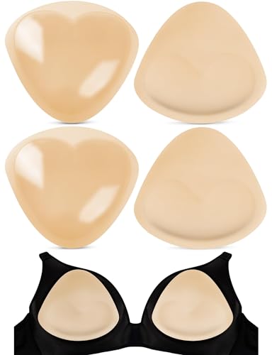 MELLIEX BH Einlagen Pads, 2 Paare Selbstklebende BH Pads Einlagen Einsätze Push Up Pads für Frauen, Mädchen von MELLIEX