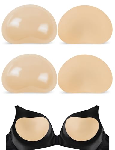 MELLIEX BH Einlagen Pads, 2 Paare Selbstklebende BH Pads Einlagen Einsätze Push Up Pads für Frauen, Mädchen von MELLIEX