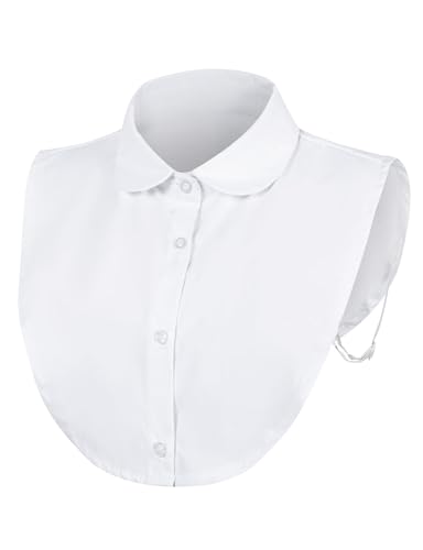 MELLIEX Krageneinsatz Damen, Weiß Blusenkragen Einsatz Abnehmbare Fake Hemdkragen Cotton Hälfte Shirt Blusen für Frauen von MELLIEX