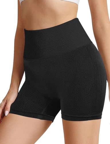 MELLIEX Kurze Leggings Damen, Scrunch Butt Sportleggins Push-Up Booty Gym Shorts High Waist Seamless Yoga Sports Fitness Workout Shorts - L von MELLIEX