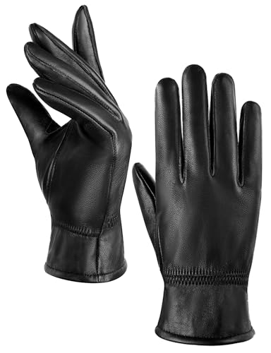 MELLIEX Lederhandschuhe Damen, Echtleder Handschuhe Touchscreen Handschuhe Leder Handschuhe für Indoor Outdoor Aktivität von MELLIEX