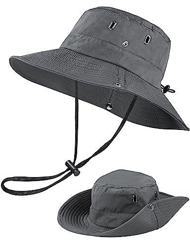 MELLIEX Sonnenhut für Damen Herren, UV Schutz Breiter Krempe Boonie Hat Anglerhut Faltbar Safari Wanderhut Tropenhut für Sommer von MELLIEX