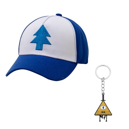 MELLIFO Dipper Hat bestickt blau Dipper's Cap Baseball Cap Schlüsselanhänger, Blau, S/L von MELLIFO