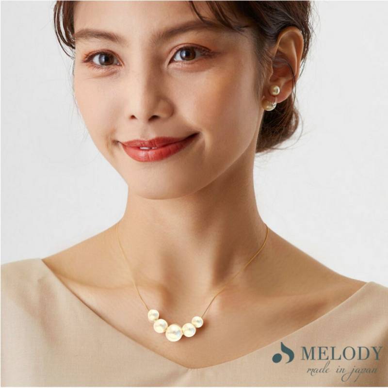 MELODY Accessory Perlenkette Gold kette mit formelle Baumwolle Perlen hergestellt in Japan MELODY Accessory Perlenkette Gold kette mit formelle Baumwolle Perlen hergestellt in Japan von MELODY Accessory