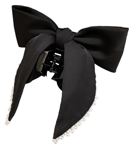 KlauenklammerHaarspangen Damen Französische Perlenschleife Haarklammer Haarklammer Schleife Haarspange Große Haarspange Schleife Haarschmuck Haarnadeln Party Weihnachten Valentinstag Haarschmuck von MEMEM