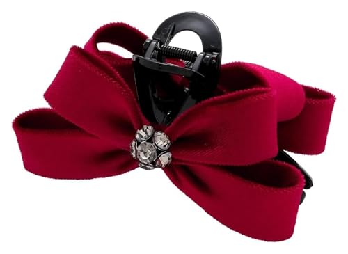 KrallenklammerHaarspangen Damen Rote Schleife Krallenklammern Haarspangen Damen Krallenklammern Haarklammer Haarspange Große Krallenklammern for dickes Haar Haarspangen Haarklammern Damen Haargreifkla von MEMEM