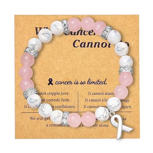 MEMFALL Brustkrebs-Armbänder, Band, inspirierendes Bewusstseinsarmband, Brustkrebs, inspirierende Geschenke für Frauen, ADJUSTABLE, Legierung, Kein Edelstein von MEMFALL