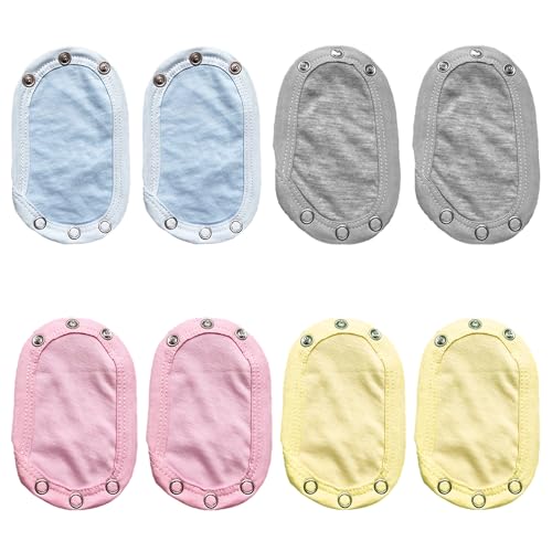 MEMOFYND 8 Stück Westenverlängerungen, Baby-Body-Verlängerungen, Baby-Kleidungszubehör, Overall-Schrittverlängerungen Für Jungen, Mädchen, Baumwollstoff, 9 X 13 cm von MEMOFYND