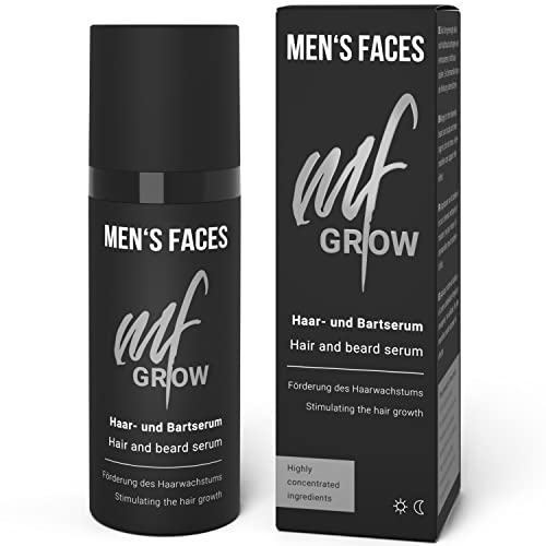 Bart & Haarwachstum Serum für mehr Bartwuchs & Haar für Männer – speziell für Beard Roller & Dermaroller – Jetzt Wachstum beschleunigen mit der Bartpflege von MEN’S FACES – 50 ml von MEN'S FACES mf