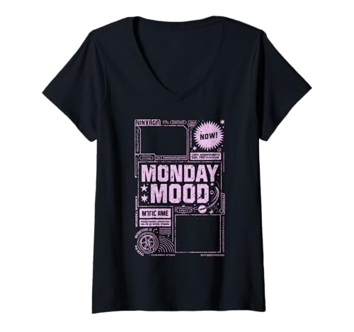 Damen Vintage-Grafikdesigndruck Urban Streetwear Hipster Retro T-Shirt mit V-Ausschnitt Damen Vintage-Grafikdesigndruck Urban Streetwear Hipster Retro T-Shirt mit V-Ausschnitt von MEN & WOMEN GRAPHIC