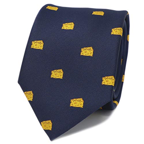 MENDEPOT Neuheit Getränk Und Essen Muster Männer Krawatte Mit Geschenkbox Käse Krawatte Brot Krawatte Vatertag Geburtstag Geschenk Krawatte, Käse, Medium von MENDEPOT