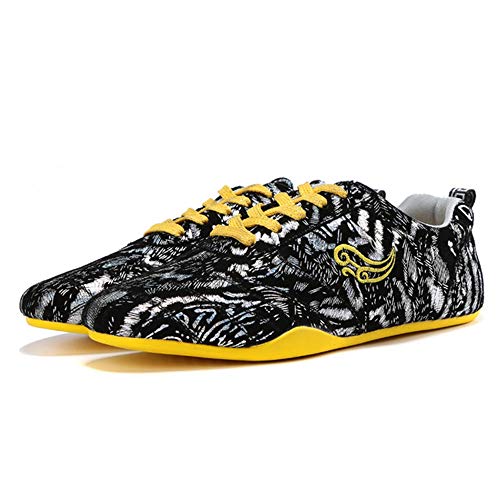 Unisex Tai Chi Wu SHU Kung Fu Schuhe Atmungsaktiv rutschfest Sport Fitnessstudio Sneaker Zum Täglich Ausbildung Morgen Übungen (Color : Black, Size : 44) von MENG