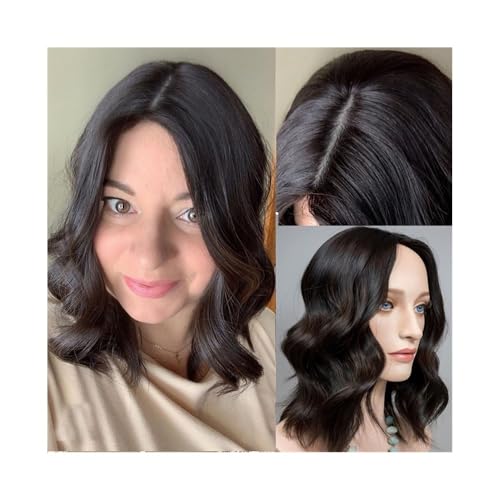 Haaraufsätze für Damen Haarteil for Frauen, 25,4–50,8 cm, Echthaar, 20,3 x 20,3 cm, Haarteil mit Schweizer Spitze, gewelltes europäisches Echthaar, mit 1 Kamm und 5 Clips Haar-Topper-Clips(10inches) Haaraufsätze für Damen Haarteil for Frauen, 25,4–50,8 cm, Echthaar, 20,3 x 20,3 cm, Haarteil mit Schweizer Spitze, gewelltes europäisches Echthaar, mit 1 Kamm und 5 Clips Haar-Topper-Clips(10inches) von MENGLI-2024
