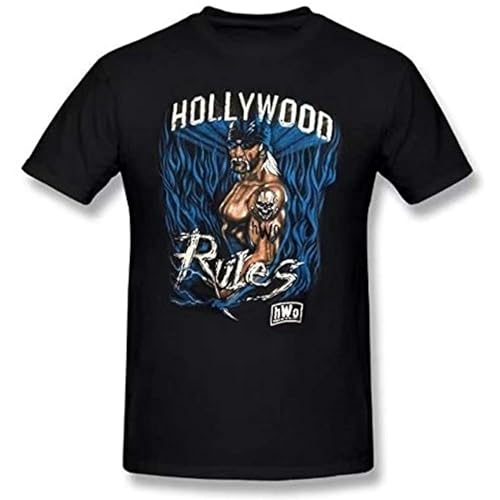 Fashion Men Tshirts Hulk Hogan Hollywood Rules Summer Basic Casual Short Cotton T Shirt(Regular and Big and Tall Sizes Included) Size M von MENGWANJIA