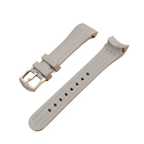 MENGKE 24 Mm X 20 Mm Silikon-Gummi-Armband, Kompatibel Mit Graham Racing. Neu(Grey Silver Buckle) von MENGXIU