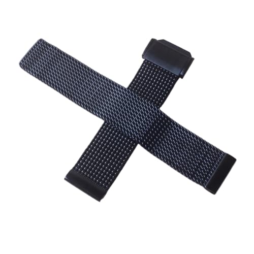 MENGXIU MENGKE Edelstahl-Mesh-Armband 18 Mm 19 Mm 20 Mm 21 Mm 22 Mm 24 Mm Silber Uhrenarmband Armband Spezielle Faltschließe Schnellverschluss(Blue,22mm) von MENGXIU