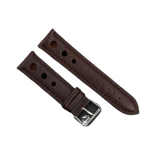 MENGXIU MENGKE Massivfarbband Armband Echtes Leder Handstich Vintage Strap Compatible With Rolex Watch Armbands Gurt 18mm 20mm 22mm 24mm for Männer(Coffee,24mm) von MENGXIU