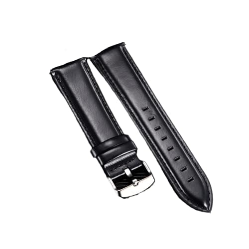 MENGXIU MENGKE Schnellverschlussbänder Männer Frauen Armbänder Echtes Lederarmband 18 Mm 20 Mm 22 Mm Business-Uhrenarmband Kompatibel Mit DW-Uhrenzubehör(Black (silver),22mm) von MENGXIU