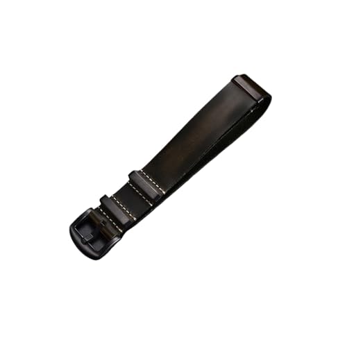 MENGXIU MENGKE Uhrenarmband Echtes Leder Uhrenarmband 18mm 20mm 22mm 24mm Vintage Armband Rindsleder Armbänder Ersatzuhrengürtel(Dark Green(black),18mm) von MENGXIU