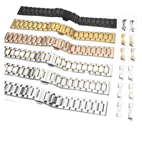 MENGXIU MENGKE Uhrenarmband Mit Gebogenem Ende Edelstahlarmband Metallarmband 14 Mm 16 Mm 17 18 Mm 19 20 Mm 21 Mm 22 Mm 23 24 Mm Armband Mit Flacher Schnittstelle(Silver,20mm) von MENGXIU