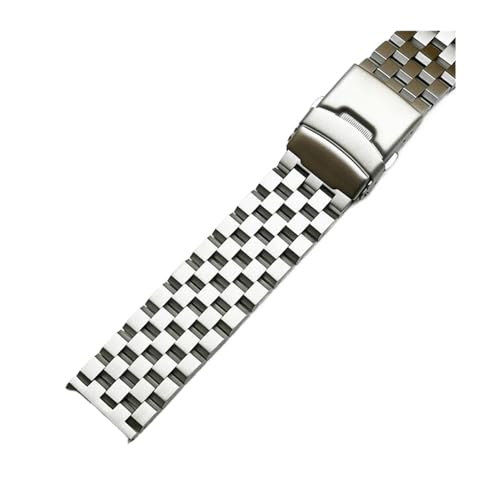 MENGXIU MENGKE Uhrenarmband aus gebürstetem Edelstahl, 18 mm/20 mm/22 mm/24 mm/26 mm, Metall-Ersatzarmband, for Herren und Damen, Silberfarbenes Armband(Silver,18mm) von MENGXIU