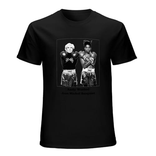 MENGYUETONGHUA New Andy Warhol Jean Michel Basquiat Boxing Punk Men Woman T-Shirt Black XL von MENGYUETONGHUA