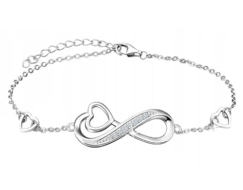 MENNICA BYDGOSKA Armreif aus Sterlingsilber | Armband mit Unendlichkeit für Frauen | Hypoallergen, Silber 925, mit Zirkonia, für Valentinstag, Geburtstag, Frauentag von MENNICA BYDGOSKA