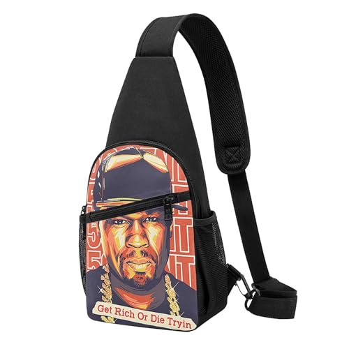 MENOPKA Unisex Rapper Singer Cent Crossbody Chest Bag für Damen und Herren Leichtgewicht, verstellbarer Casual-Sling-Backpack für Wandern, Reisen und Tagestouren. MENOPKA Unisex Rapper Singer Cent Crossbody Chest Bag für Damen und Herren Leichtgewicht, verstellbarer Casual-Sling-Backpack für Wandern, Reisen und Tagestouren. von MENOPKA