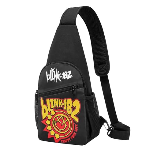 Unisex Rock Band 182 Crossbody Chest Bag für Damen und Herren Leichtgewicht, verstellbarer Casual-Sling-Backpack für Wandern, Reisen und Tagestouren. Unisex Rock Band 182 Crossbody Chest Bag für Damen und Herren Leichtgewicht, verstellbarer Casual-Sling-Backpack für Wandern, Reisen und Tagestouren. von MENOPKA
