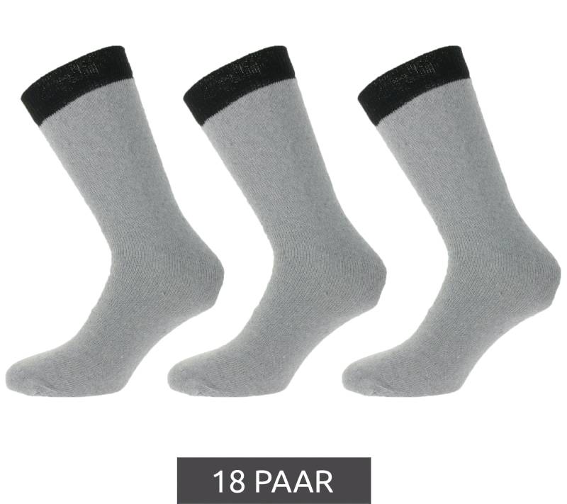 18 Paar MENS WORK SOCKS Arbeits-Socken Baumwoll-Socken Work-Socken lange Socken MWS-21002 Grau von MENS WORK SOCKS