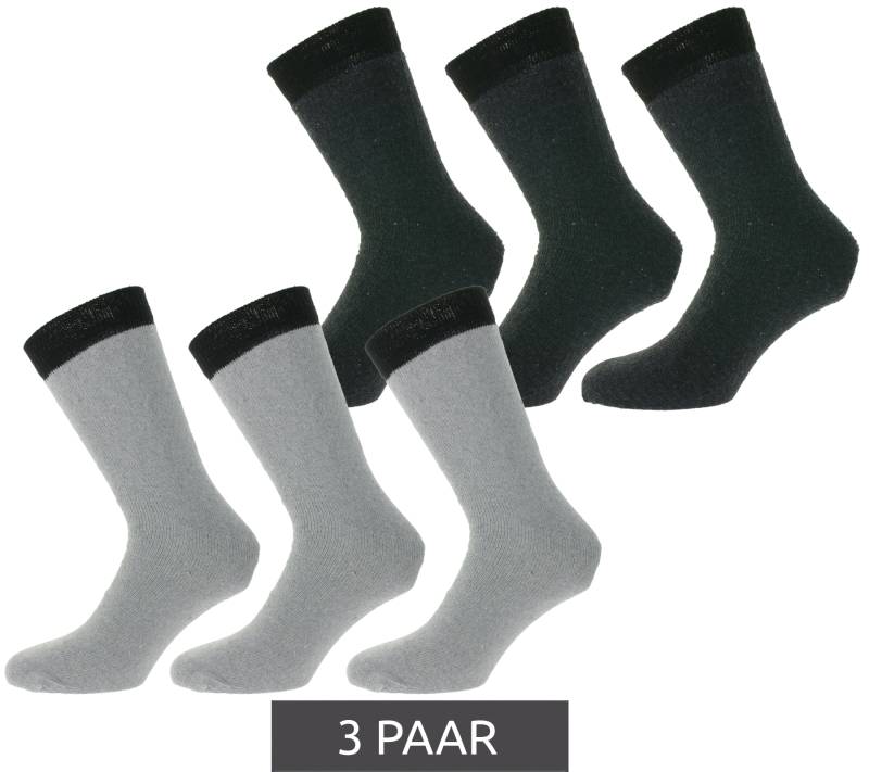 3 Paar MENS WORK SOCKS Arbeits-Socken Baumwoll-Socken Work-Socken lange Socken MWS-21002 Dunkelgrau oder Hellgrau von MENS WORK SOCKS