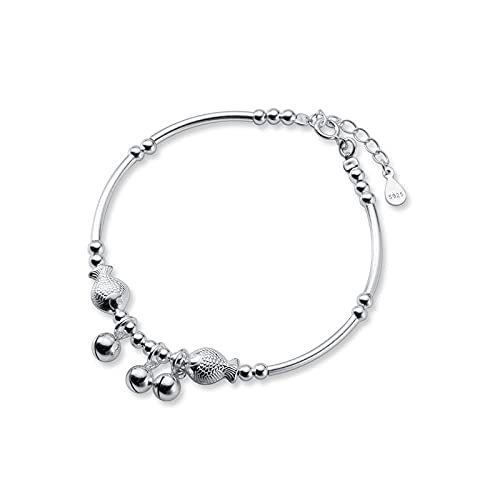 Modische Armbänder, traditionelle Retro Armbänder, Silber Vintage Chinesischen Stil Gravur Fisch Glocken Ethnische Exquisite Armreif Einstellbar Glück for Männer Frauen Modische Armbänder, traditionelle Retro Armbänder, Silber Vintage Chinesischen Stil Gravur Fisch Glocken Ethnische Exquisite Armreif Einstellbar Glück for Männer Frauen von MENTAM