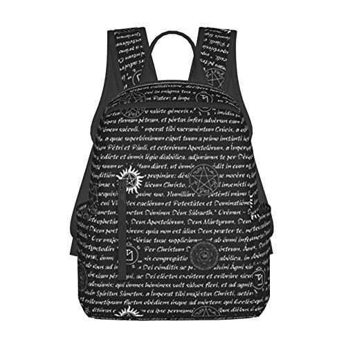 MEPED Bunter Boho-Rucksack mit Blumendruck, für Teenager, Studenten, lässig, leicht, Reisen, Tagesrucksack, Outdoor-Schultasche, Rucksack, Mädchen und Jungen, Supernatural Inspiration, One size von MEPED