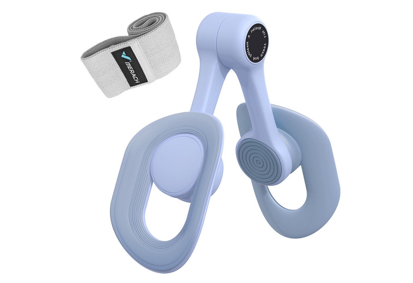 MERACH Beckenbodentrainer Oberschenkeltrainer, Beintrainer für Frauen, Trainingsgerät mit einstellbare Fitnessbänder für zuhause, 360°drehbar, 1-tlg., Gesäß, Rücken, Beinmuskeln und Armen stärken, Fitness Yoga Sportgerät, Postnatale Rückbildung, Widerstandsbänder, tragbar von MERACH