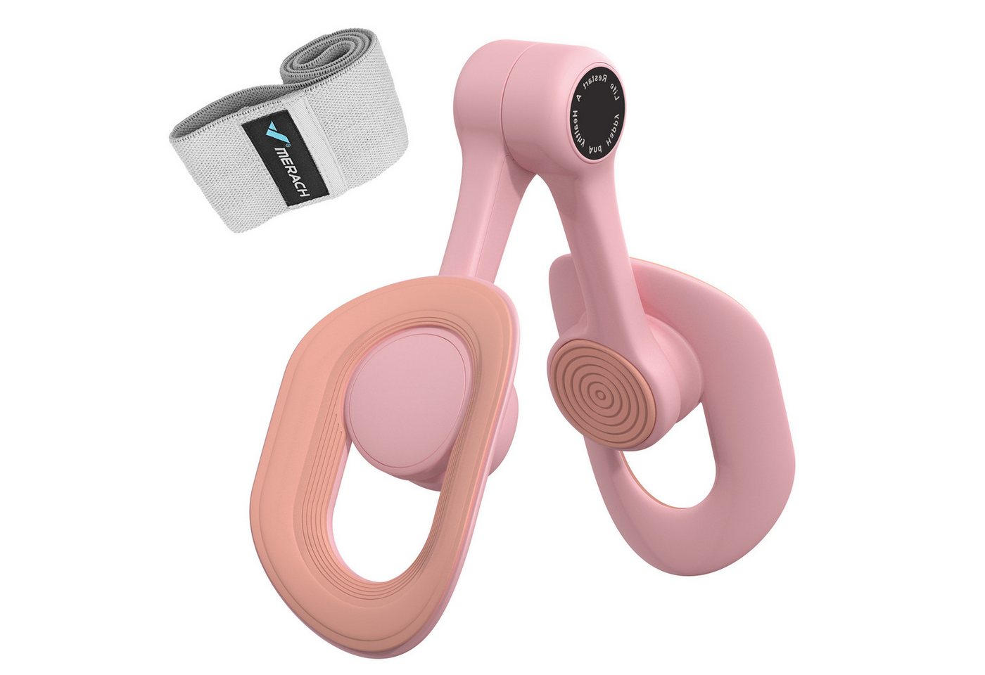 MERACH Beckenbodentrainer Oberschenkeltrainer, Beintrainer für Frauen, Trainingsgerät mit einstellbare Fitnessbänder für zuhause, 360°drehbar, 1-tlg., Gesäß, Rücken, Beinmuskeln und Armen stärken, Fitness Yoga Sportgerät, Postnatale Rückbildung, Widerstandsbänder, tragbar von MERACH