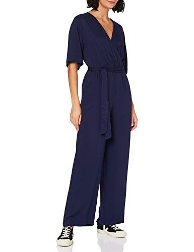 MERAKI Damen Wickel-Jumpsuit, Marineblau, 36 von MERAKI