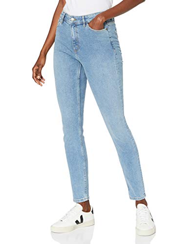 MERAKI Damen Skinny Jeans mit Hohem Bund, Dunkles Marineblau, 30W / 32L von MERAKI