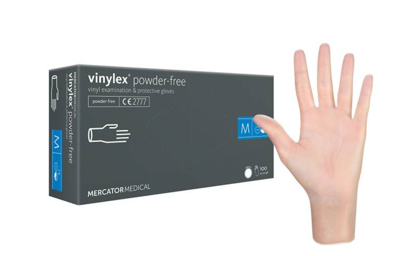 MERCATOR MEDICAL Einweghandschuhe Vinylex Einmalhandschuhe - puderfreie Vinyl Handschuhe von MERCATOR MEDICAL
