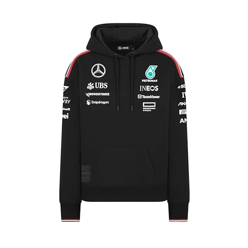 MERCEDES AMG PETRONAS F1 Frauen 2024 Team Kapuzenpulli - Schwarz - Größe: XXL von MERCEDES AMG PETRONAS