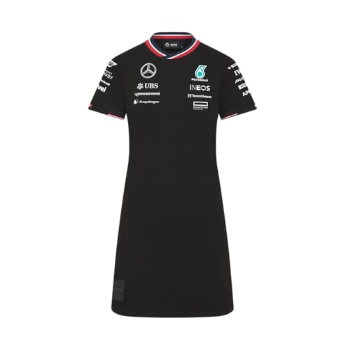 MERCEDES AMG PETRONAS F1 Frauen 2024 Team Tshirt-Kleid - Schwarz - Größe: XS von MERCEDES AMG PETRONAS