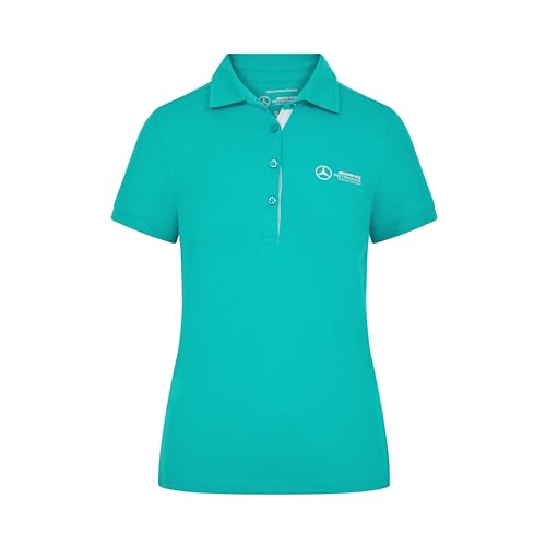 MERCEDES AMG PETRONAS F1 Frauen Polo mit 3D-Teamlogo-Ausführung - Ultramarinblau - Größe: S von MERCEDES AMG PETRONAS
