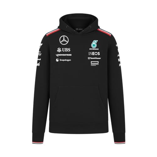 MERCEDES AMG PETRONAS F1 Herren 2024 Team Kapuzenpulli - Schwarz - Größe: L von MERCEDES AMG PETRONAS