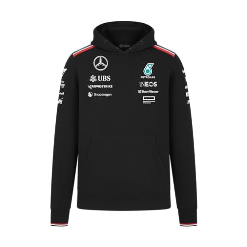 MERCEDES AMG PETRONAS F1 Herren 2024 Team Kapuzenpulli - Schwarz - Größe: S von MERCEDES AMG PETRONAS