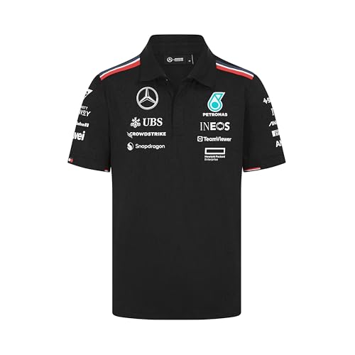 MERCEDES AMG PETRONAS F1 Herren 2024 Team Polo - Schwarz - Größe: L von MERCEDES AMG PETRONAS