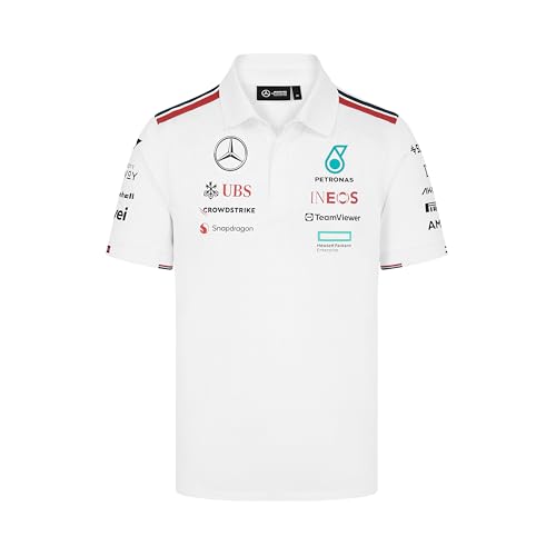 MERCEDES AMG PETRONAS F1 Herren 2024 Team Polo - Weiß - Größe: XXL von MERCEDES AMG PETRONAS