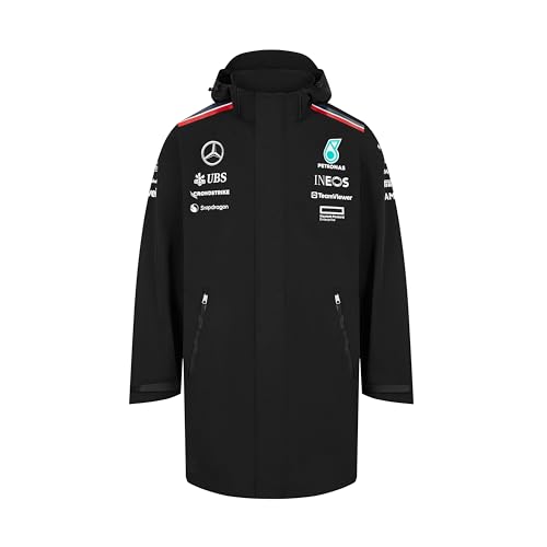 MERCEDES AMG PETRONAS F1 Herren 2024 Team Regenjacke - Schwarz - Größe: XXL von MERCEDES AMG PETRONAS