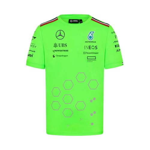 MERCEDES AMG PETRONAS F1 Herren 2024 Team Set Up Tshirt - Grün - Größe: L von MERCEDES AMG PETRONAS