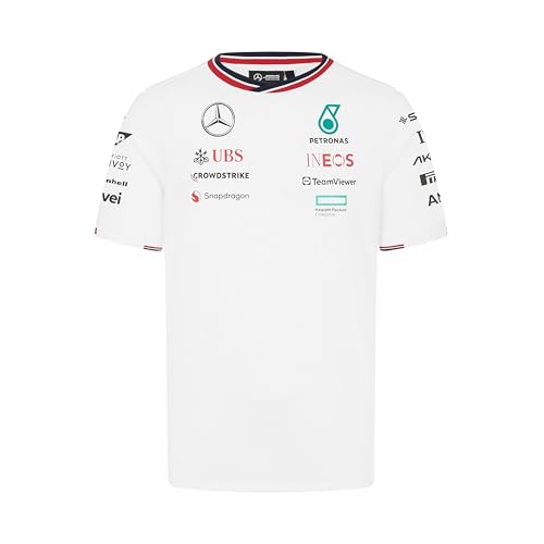 MERCEDES AMG PETRONAS F1 Herren 2024 Team Tshirt - Weiß - Größe: L von MERCEDES AMG PETRONAS