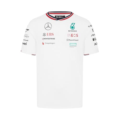 MERCEDES AMG PETRONAS F1 Herren 2024 Team Tshirt - Weiß - Größe: M von MERCEDES AMG PETRONAS